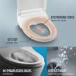 Toto(R) Washlet(R) C5 Electronic Bidet Toilet Seat With Premist And Ewater+ Wand Cleaning, Round, Cotton White - SW3083#01