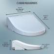 Toto(R) Washlet(R) C5 Electronic Bidet Toilet Seat With Premist And Ewater+ Wand Cleaning, Round, Cotton White - SW3083#01