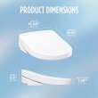 Toto(R) Washlet(R) S5 Electronic Bidet Toilet Seat With Instantaneous Water Heating, Premist And Ewater+ Wand Cleaning, Round, Cotton White - SW3445#01