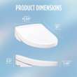 Toto(R) Washlet(R) S5 Electronic Bidet Toilet Seat With Instantaneous Water Heating, Premist And Ewater+ Wand Cleaning, Elongated, Cotton White - SW3446#01