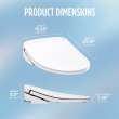 Toto(R) Washlet(R) Ks6 Electronic Bidet Toilet Seat With Instantaneous Water Heating, Premist And Ewater+ Wand Cleaning, Elongated, Cotton White - SW3946#01
