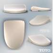 Toto(R) Washlet(R) S7 Electronic Bidet Toilet Seat With Ewater+(R) Bowl And Wand Cleaning, Contemporary Lid, Elongated, Sedona Beige - SW4726#12