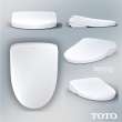 Toto(R) Washlet(R)+ S7 Electronic Bidet Toilet Seat With Ewater+(R) Bowl And Wand Cleaning And Contemporary Lid, Elongated, Cotton White - SW4726AT40#01