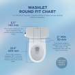 Toto(R) Washlet(R) S7A Electronic Bidet Toilet Seat, Ewater+(R) Bowl And Wand Cleaning, Auto Open And Close Contemporary Lid, Round, Cotton White - SW4735#01