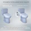 Toto(R) Washlet(R)+ S7A Electronic Bidet Toilet Seat With Ewater+(R) Bowl And Wand Cleaning, Auto Open And Close Contemporary Lid, Elongated, Cotton White - SW4736AT40#01