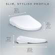 Toto(R) Washlet(R)+ S7A Electronic Bidet Toilet Seat With Ewater+(R) Bowl And Wand Cleaning, Auto Open And Close Contemporary Lid, Elongated, Cotton White - SW4736AT40#01