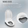 Toto(R) Washlet(R)+ S7A Electronic Bidet Toilet Seat With Ewater+(R) Bowl And Wand Cleaning, Auto Open And Close Contemporary Lid, Elongated, Cotton White - SW4736AT40#01