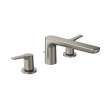 Toto(R) Gs Two-Handle Deck-Mount Roman Tub Filler Trim, Brushed Nickel - TBG03201U#BN