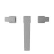 Toto(R) Ge Two-Handle Deck-Mount Roman Tub Filler Trim, Polished Chrome - TBG07201U#CP
