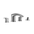 Toto(R) Gm Two-Handle Deck-Mount Roman Tub Filler Trim With Handshower, Polished Chrome - TBG09202U#CP