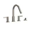 Toto(R) Gf Two Lever Handle Deck-Mount Roman Tub Filler Trim With Handshower, Brushed Nickel - TBG11202UA#BN