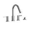 Toto(R) Gf Two Lever Handle Deck-Mount Roman Tub Filler Trim With Handshower, Polished Chrome - TBG11202UA#CP