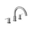 Toto(R) Lb Two-Handle Deck-Mount Roman Tub Filler Trim, Polished Chrome - TBS01201U#CP