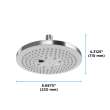 Toto(R) G Series 2.5 Gpm Two Spray Function 8.5 Inch Round Showerhead With Comfort Wave And Warm Spa, Polished Chrome - TBW01004U1#CP