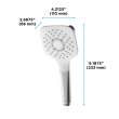 Toto(R) G Series 1.75 Gpm Single Spray 4 Inch Square Handshower With Comfort Wave Technology, Polished Chrome - TBW02010U4#CP
