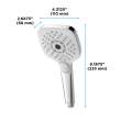 Toto(R) G Series 1.75 Gpm Multifunction 4 Inch Square Handshower With Active Wave, Comfort Wave, And Warm Spa, Polished Chrome - TBW02015U4#CP