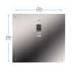 Toto(R) Ecopower(R) Touchless 1.28 Gpf High-Efficiency Concealed Toilet Flushometer Valve For Top Spud With 14 X 12 Cover Plate, Stainless Steel - TET2LB32#SS