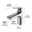 Toto(R) Gs Series 1.2 Gpm Single Handle Bathroom Sink Faucet With Comfort Glide Technology And Drain Assembly, Brushed Nickel - TLG03301U#BN