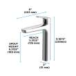 Toto(R) Gs Series 1.2 Gpm Single Handle Bathroom Faucet For Semi-Vessel Sink With Comfort Glide Technology And Drain Assembly, Polished Chrome - TLG03303U#CP