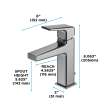 Toto(R) Gb Series 1.2 Gpm Single Handle Bathroom Sink Faucet With Comfort Glide Technology And Drain Assembly, Polished Chrome - TLG10301U#CP