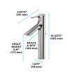 Toto(R) TLS01304U#CP Lb Series 1.2 Gpm Single Handle Bathroom Faucet For Semi-Vessel Sink With Drain Assembly, Polished Chrome