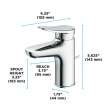 Toto(R) Lf Series 1.2 Gpm Single Handle Bathroom Sink Faucet With Drain Assembly, Polished Chrome - TLS04301U#CP