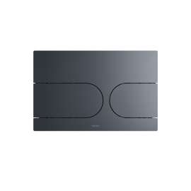Toto(R) Dual Flush Round Push Button Plate For Select Duofit In-Wall Tank Unit, Black - YT970#B
