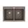 33.0625-in x 22.0625-in x 9.5-in Granite Double Equal Drop-in 1-Hole Kitchen Sink in Espresso with Grids, Strainer, Disposer Strainer, Installation Kit