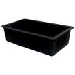 31.75-in x 19.125-in x 9.5-in Granite Super Single Undermount Kitchen Sink in Black with Grid, Strainer, Installation Kit