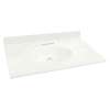 1439-7920 Samson 49-in x 22-in Cultured Marble Single Bowl Vanity Top, White (3-Pack)