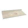 1439-7932 Samson 61-in x 22-in Cultured Marble Single Bowl Vanity Top, White on Bone (3-Pack)
