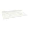 1439-7980 Samson 61-in x 22-in Cultured Marble Double Bowl Vanity Top, White (3-Pack)
