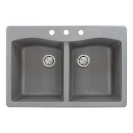 ATDE3322-CBD Aversa 33-in x 22-in Drop-in Granite Kitchen Sink