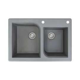 RTDO3322-AD Radius 33-in x 22-in Drop-in Granite Kitchen Sink