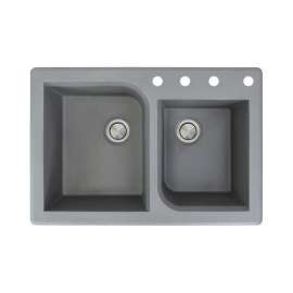RTDO3322-ABCD Radius 33-in x 22-in Drop-in Granite Kitchen Sink