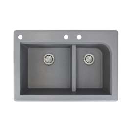 RTDJ3322-CAD Radius 33-in x 22-in Drop-in Granite Kitchen Sink