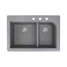 RTDJ3322-CDE Radius 33-in x 22-in Drop-in Granite Kitchen Sink