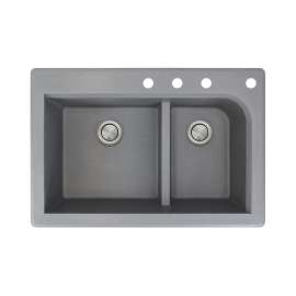 RTDJ3322-CDEF Radius 33-in x 22-in Drop-in Granite Kitchen Sink