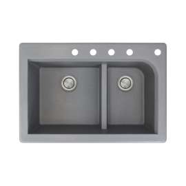 RTDJ3322-CBDEF Radius 33-in x 22-in Drop-in Granite Kitchen Sink