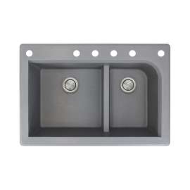 RTDJ3322-CABDEF Radius 33-in x 22-in Drop-in Granite Kitchen Sink