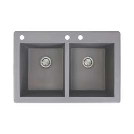 RTDE3322-CAD Radius 33-in x 22-in Drop-in Granite Kitchen Sink