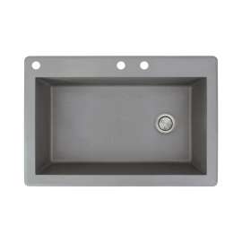 RTSS3322-CAD Radius 33-in x 22-in Drop-in Granite Kitchen Sink