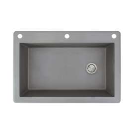 RTSS3322-CAE Radius 33-in x 22-in Drop-in Granite Kitchen Sink