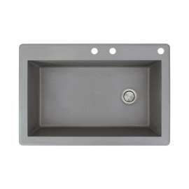RTSS3322-CDE Radius 33-in x 22-in Drop-in Granite Kitchen Sink