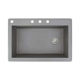 RTSS3322-CABD Radius 33-in x 22-in Drop-in Granite Kitchen Sink