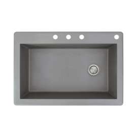 RTSS3322-CBDE Radius 33-in x 22-in Drop-in Granite Kitchen Sink