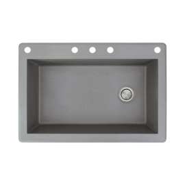RTSS3322-CABDE Radius 33-in x 22-in Drop-in Granite Kitchen Sink
