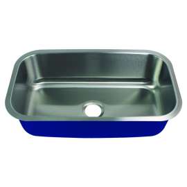 31.5-in x 18.31-in x 9-in 16 Gauge Super Single Bowl, Undermount Stainless Steel Kitchen Sink