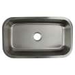 31.5-in x 18.31-in x 9-in 16 Gauge Super Single Bowl, Undermount Stainless Steel Kitchen Sink
