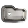 33-in x 22-in x 9-in 16 Gauge Offset Super Single Bowl, Undermount Stainless Steel Kitchen Sink